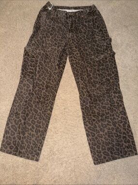 Leopard Print Cargo Pants